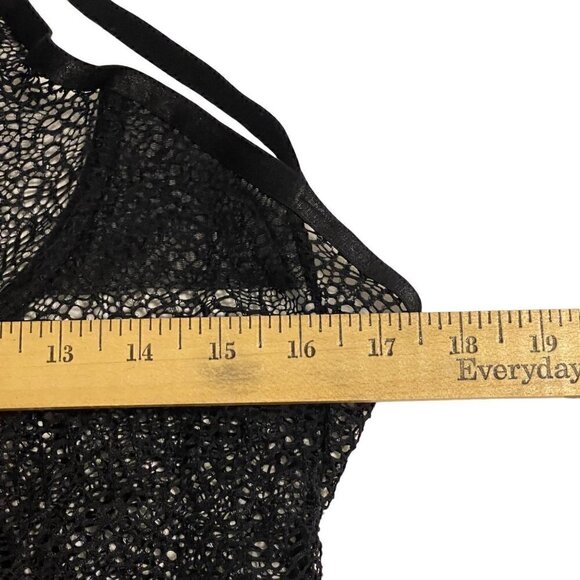 Oh La La Cherie Black Sheer Lace Bodysuit with Lace Overall Clasp closure Size 2 - Picture 10 of 12